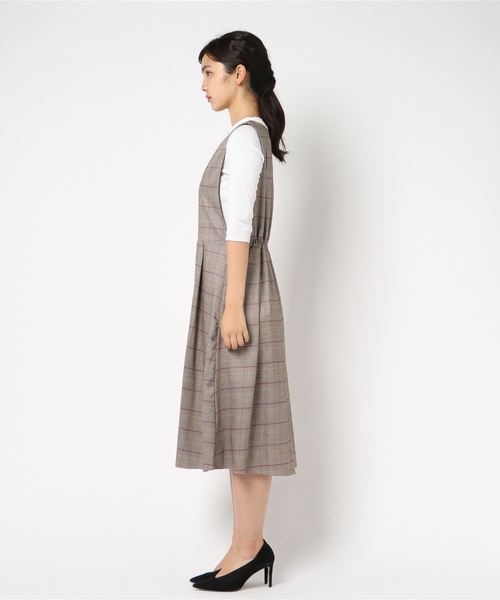 archives（アルシーヴ）の「チェックタックジャンスカ（ワンピース・レディース・ブラック/ブラウン・MEDIUM）」の3枚目の写真