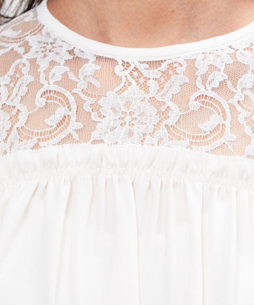 DESIGNWORKS（デザインワークス）の「リバーレースブラウス（シャツ/ブラウス・レディース・ネイビー/オフホワイト/ピンクベージュ・38）」の8枚目の写真