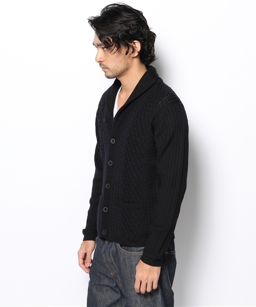 SHIPS(シップス)の「SC: ランダムアラン ショールカーディガン(カーディガン/ボレロ・メンズ・グレー/レッド/イエロー/ネイビー/オリーブ・SMALL/MEDIUM/LARGE/X-LARGE)」の7枚目の写真