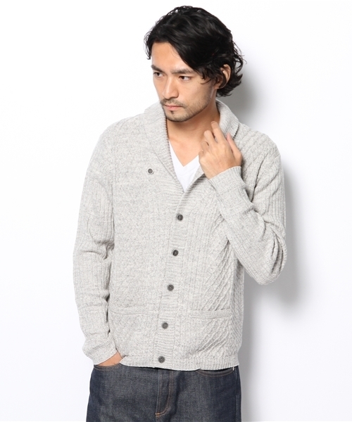 SHIPS(シップス)の「SC: ランダムアラン ショールカーディガン(カーディガン/ボレロ・メンズ・グレー/レッド/イエロー/ネイビー/オリーブ・SMALL/MEDIUM/LARGE/X-LARGE)」の16枚目の写真