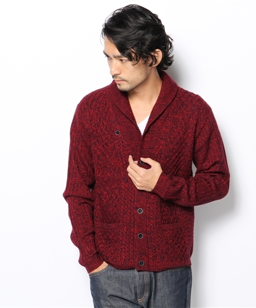 SHIPS(シップス)の「SC: ランダムアラン ショールカーディガン(カーディガン/ボレロ・メンズ・グレー/レッド/イエロー/ネイビー/オリーブ・SMALL/MEDIUM/LARGE/X-LARGE)」の17枚目の写真