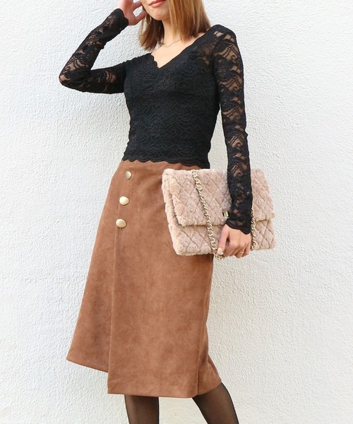 AMBIENT（アンビエント）の「ﾎﾞｱｷﾙﾃｨﾝｸﾞﾁｪｰﾝﾊﾞｯｸﾞ（ショルダーバッグ・レディース・ブラック/ベージュ・FREE）」の9枚目の写真