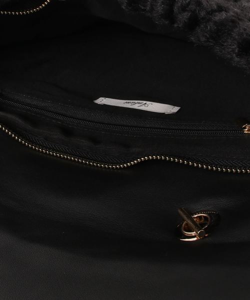 AMBIENT（アンビエント）の「ﾎﾞｱｷﾙﾃｨﾝｸﾞﾁｪｰﾝﾊﾞｯｸﾞ（ショルダーバッグ・レディース・ブラック/ベージュ・FREE）」の8枚目の写真