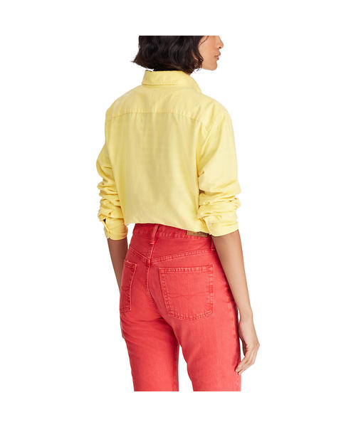 POLO RALPH LAUREN - ポロラルフローレン　リラックスフィット　リネンシャツ　XS 赤×白のストライプ リラックスド フィット リネンシャツ | POLO RALPH LAUREN