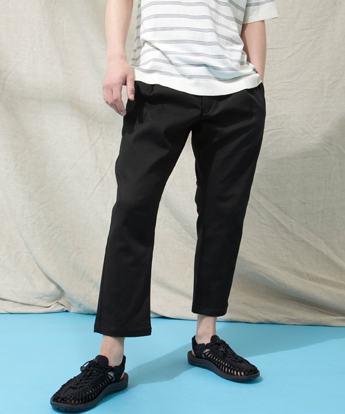 EMMA CLOTHES（エマクローズ）の「カツラギストレッチ1タックアンクルテーパードチノパンツ（チノパンツ・メンズ・ブラック/ベージュ/ネイビー/ブラウン系その他/ブルー系その他/チャコール/アイボリー/ダークブラウン・S/M/L）」の3枚目の写真