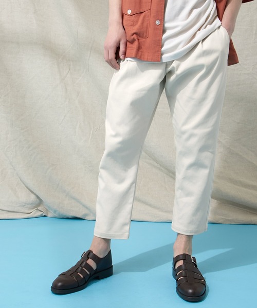 EMMA CLOTHES（エマクローズ）の「カツラギストレッチ1タックアンクルテーパードチノパンツ（チノパンツ・メンズ・ブラック/ベージュ/ネイビー/ブラウン系その他/ブルー系その他/チャコール/アイボリー/ダークブラウン・S/M/L）」の12枚目の写真