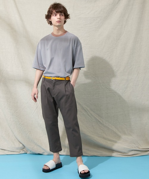 EMMA CLOTHES（エマクローズ）の「カツラギストレッチ1タックアンクルテーパードチノパンツ（チノパンツ・メンズ・ブラック/ベージュ/ネイビー/ブラウン系その他/ブルー系その他/チャコール/アイボリー/ダークブラウン・S/M/L）」の18枚目の写真