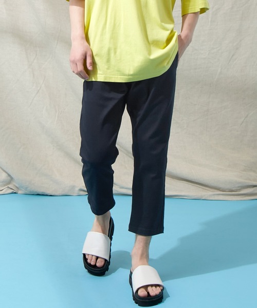 EMMA CLOTHES（エマクローズ）の「カツラギストレッチ1タックアンクルテーパードチノパンツ（チノパンツ・メンズ・ブラック/ベージュ/ネイビー/ブラウン系その他/ブルー系その他/チャコール/アイボリー/ダークブラウン・S/M/L）」の9枚目の写真