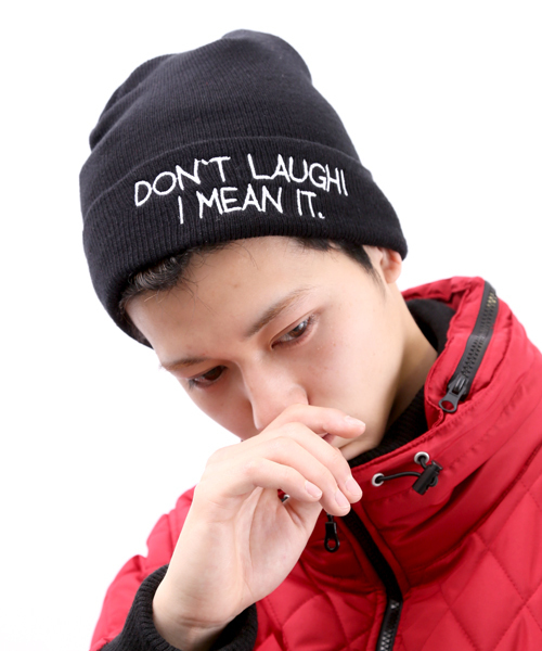 WEGO（ウィゴー）の「WEGO/ロゴ刺繍ニットキャップ（ニットキャップ/ビーニー・メンズ・ホワイト/ブラック/ライトグレー/ブルー/ネイビー/パープル/イエロー/ワイン・FREE）」の2枚目の写真