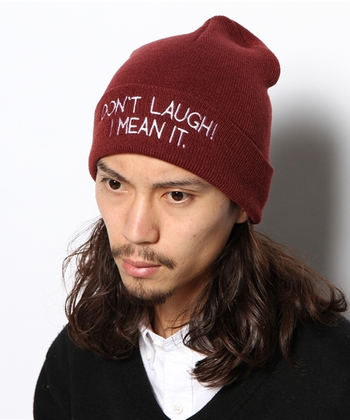 WEGO（ウィゴー）の「WEGO/ロゴ刺繍ニットキャップ（ニットキャップ/ビーニー・メンズ・ホワイト/ブラック/ライトグレー/ブルー/ネイビー/パープル/イエロー/ワイン・FREE）」の13枚目の写真