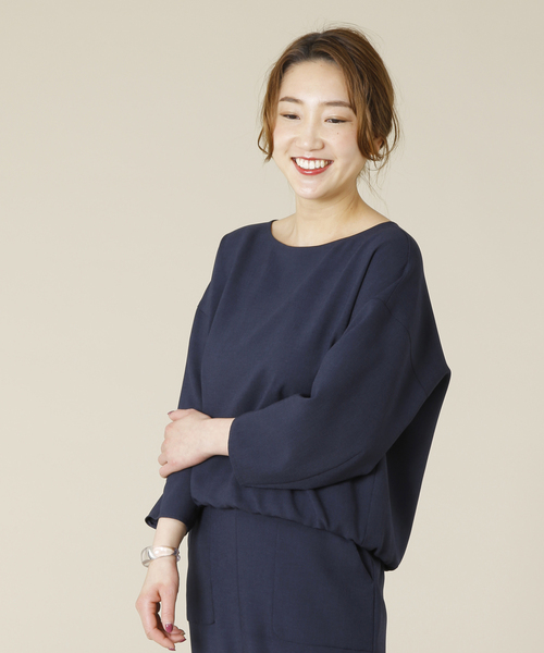 Tiara（ティアラ）の「麻調バルーンスリーブブラウス（シャツ/ブラウス・レディース・キャメル/オレンジ/グリーン/ネイビー・FREE）」の3枚目の写真