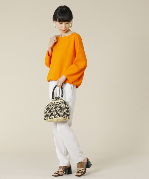 Tiara（ティアラ）の「麻調バルーンスリーブブラウス（シャツ/ブラウス・レディース・キャメル/オレンジ/グリーン/ネイビー・FREE）」の17枚目の写真