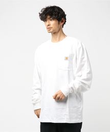 Carhartt LSTEE/カーハート ポケット付きロゴ ロンT