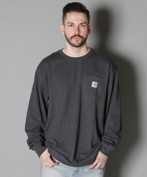 Carhartt LSTEE/カーハート ポケット付きロゴ ロンT