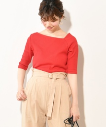 natural couture | ワンショル風リブTシャツ(Tシャツ/カットソー)