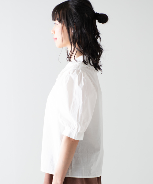 WEGO（ウィゴー）の「WEGO/オープンカラーフリルブラウス（シャツ/ブラウス・レディース・ホワイト/ライトベージュ・FREE）」の4枚目の写真