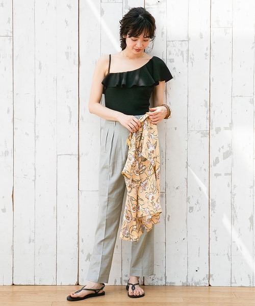 A part by（アパートバイ）の「PハナガラカイキンシャツSS  833583（シャツ/ブラウス・レディース・ブラック系その他/ホワイト系その他/ベージュ系その他・FREE）」の7枚目の写真