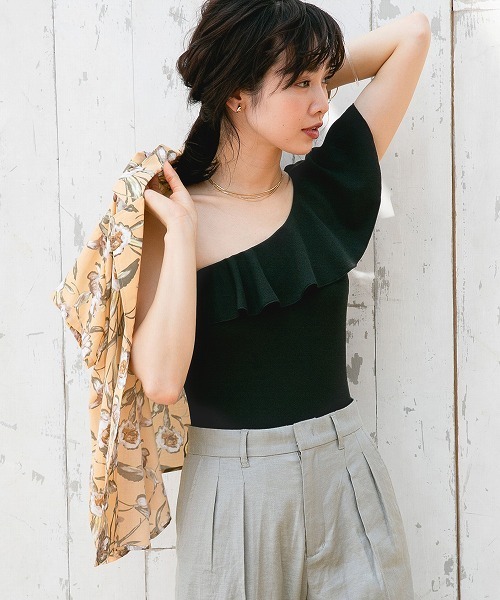 A part by（アパートバイ）の「PハナガラカイキンシャツSS  833583（シャツ/ブラウス・レディース・ブラック系その他/ホワイト系その他/ベージュ系その他・FREE）」の13枚目の写真