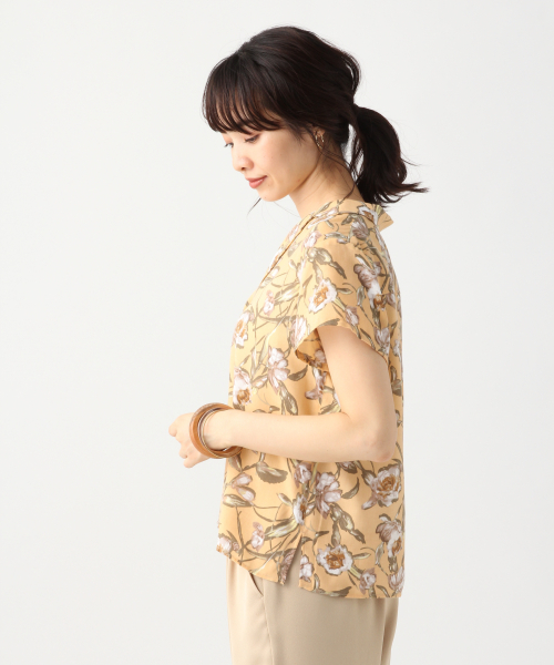 A part by（アパートバイ）の「PハナガラカイキンシャツSS  833583（シャツ/ブラウス・レディース・ブラック系その他/ホワイト系その他/ベージュ系その他・FREE）」の6枚目の写真