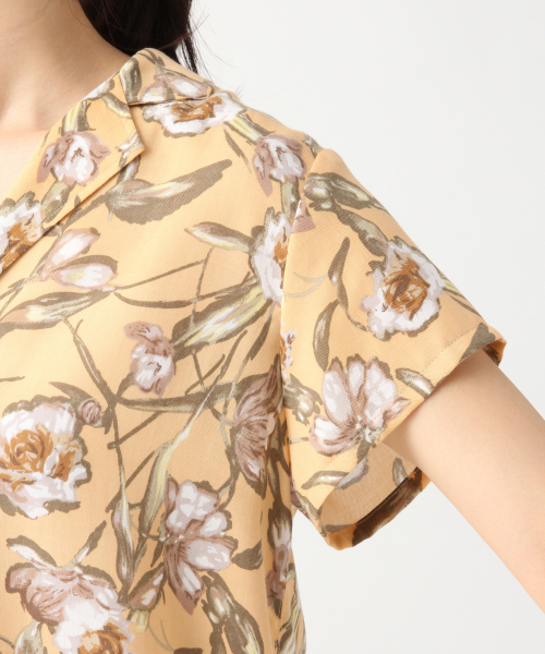 A part by（アパートバイ）の「PハナガラカイキンシャツSS  833583（シャツ/ブラウス・レディース・ブラック系その他/ホワイト系その他/ベージュ系その他・FREE）」の14枚目の写真