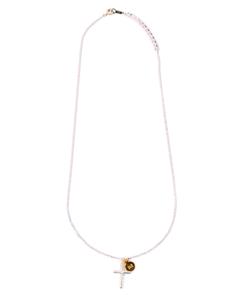 beauty&youth クロスモチーフ ネックレス K10 シルバー925 beauty&youth クロスモチーフ ネックレス K10 シルバー925