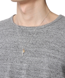 beauty&youth クロスモチーフ ネックレス K10 シルバー925 beauty&youth クロスモチーフ ネックレス K10 シルバー925
