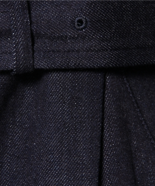 BEAUTY&YOUTH UNITED ARROWS（ビューティーアンドユースユナイテッドアローズ）の「BY デニムノーカラートレンチコート ◆（トレンチコート・レディース・ネイビー/ライトブルー・SMALL/MEDIUM）」の8枚目の写真