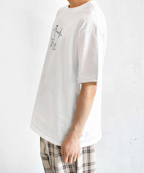 PairPair(ペアペア)の「カップルプリントT(Tシャツ/カットソー・メンズ・ブラック/オフホワイト・FREE)」の7枚目の写真