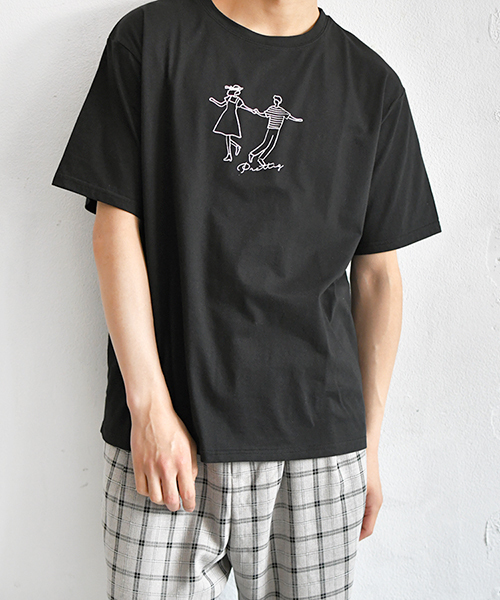 PairPair(ペアペア)の「カップルプリントT(Tシャツ/カットソー・メンズ・ブラック/オフホワイト・FREE)」の12枚目の写真