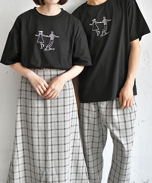 PairPair(ペアペア)の「カップルプリントT(Tシャツ/カットソー・メンズ・ブラック/オフホワイト・FREE)」の16枚目の写真
