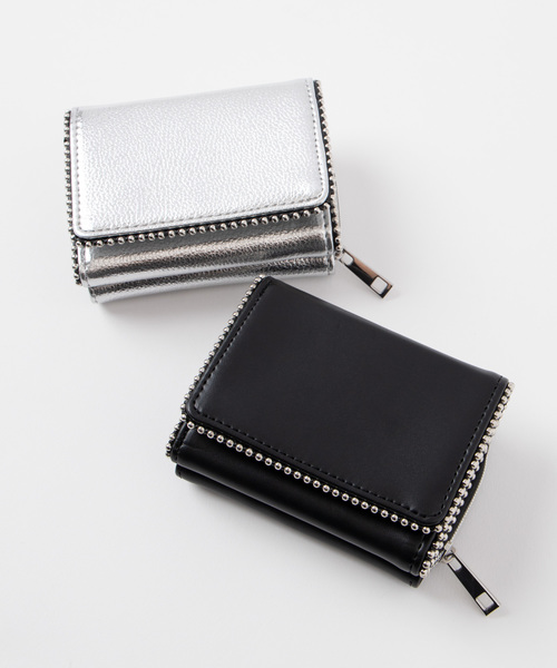 WEGO（ウィゴー）の「WEGO/ボールチェーン9ポケットウォレット（財布・レディース・ブラック/シルバー・FREE）」の3枚目の写真