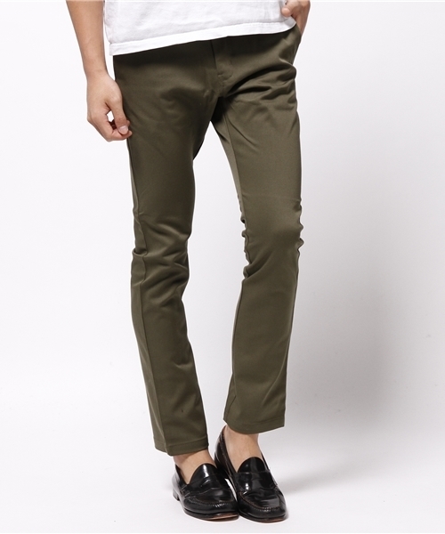 Dickies(ディッキーズ)の「WD5882ストレッチナローパンツ(チノパンツ)」|オリーブ