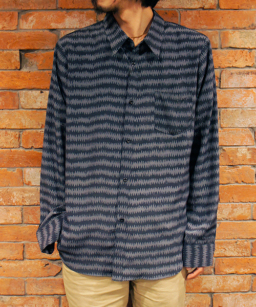 CIAOPANIC（チャオパニック）の「【TOOL FOR Ciaopanic】総柄プリントLSシャツ（シャツ/ブラウス・メンズ・グレー/ネイビー/チャコールグレー・MEDIUM/LARGE）」の3枚目の写真