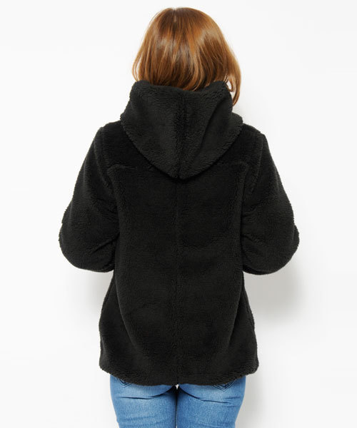 X-girl(エックスガール)の「FLUFFY HOODIE 2014(ブルゾン・レディース・ホワイト/マルチ/ブラック/レッド/ネイビー・1/2)」の11枚目の写真