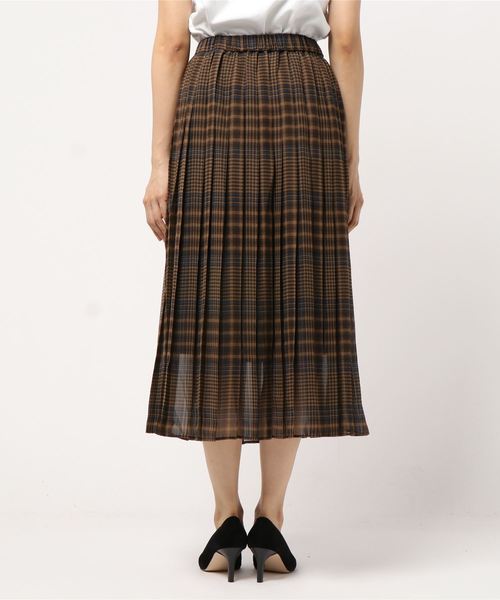 LOWRYS FARM（ローリーズファーム）の「チェックプリーツスカート　853138（スカート・レディース・ブラウン/ブルー・FREE）」の10枚目の写真