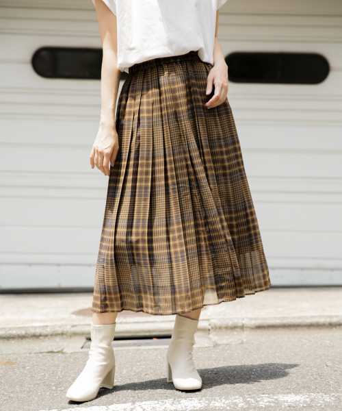 LOWRYS FARM（ローリーズファーム）の「チェックプリーツ