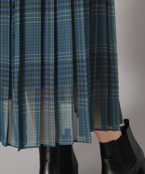 LOWRYS FARM（ローリーズファーム）の「チェックプリーツスカート　853138（スカート・レディース・ブラウン/ブルー・FREE）」の11枚目の写真