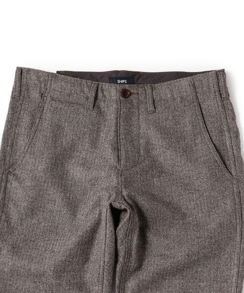 SHIPS（シップス）の「SC: ウール ヘリンボーン ツイル テーパード チノパンツ（その他パンツ・メンズ・グレー/ブラウン/ネイビー/ダークブルー・29/30/31/32/33/34）」の6枚目の写真