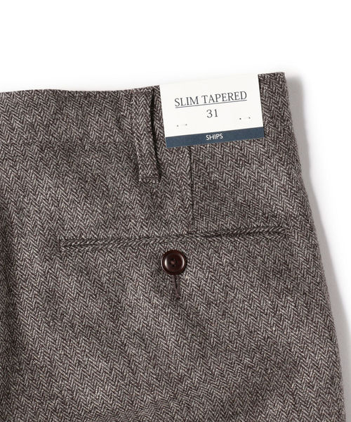 SHIPS（シップス）の「SC: ウール ヘリンボーン ツイル テーパード チノパンツ（その他パンツ・メンズ・グレー/ブラウン/ネイビー/ダークブルー・29/30/31/32/33/34）」の16枚目の写真