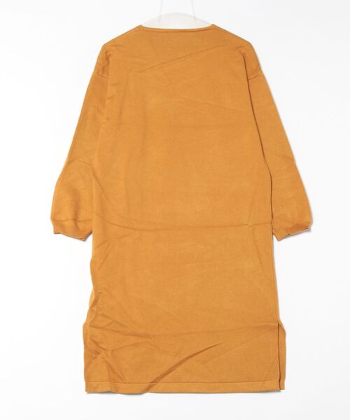 STYLEBLOCK(スタイルブロック)の「サイドスリットVネックニットワンピース(ワンピース・レディース・ブラック/ベージュ/カーキ/イエロー/ブルー/グリーン・FREE)」の7枚目の写真