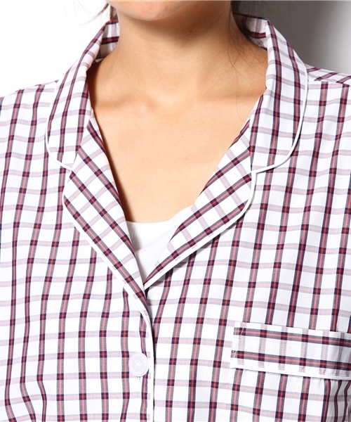 Ray BEAMS（レイビームス）の「SLEEPY JONES / パジャマ シャツ "格子柄"（シャツ/ブラウス・レディース・ホワイト・ONE SIZE）」の10枚目の写真