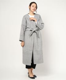 STYLEBLOCK | ビッググレンチェック柄ドロップショルダーガウンコート(チェスターコート)