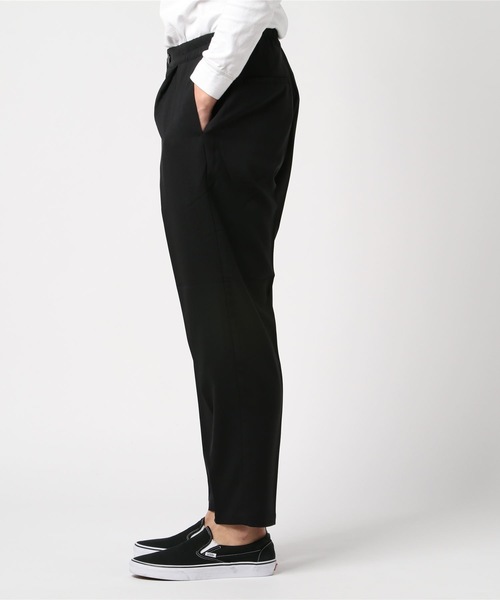 MR.OLIVE（ミスターオリーブ）の「【セットアップ対応】クラシック オックス ポリエステル/ ワンプリーツ ワイドテーパード イージーパンツ(センタープレスパンツ)（スラックス・メンズ・ブラック/ベージュ/カーキ・SMALL/MEDIUM/LARGE）」の14枚目の写真