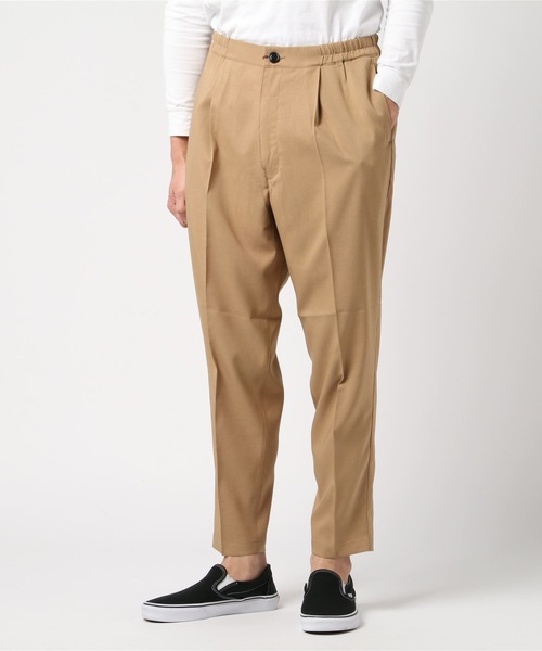 MR.OLIVE（ミスターオリーブ）の「【セットアップ対応】クラシック オックス ポリエステル/ ワンプリーツ ワイドテーパード イージーパンツ(センタープレスパンツ)（スラックス・メンズ・ブラック/ベージュ/カーキ・SMALL/MEDIUM/LARGE）」の12枚目の写真