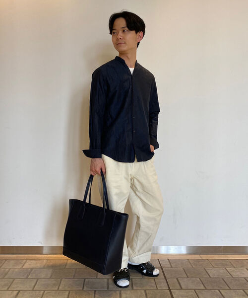 GLOSTER（グロスター）の「レザートートバッグ オペラ（トートバッグ・メンズ・ブラック/ネイビー・FREE）」の14枚目の写真