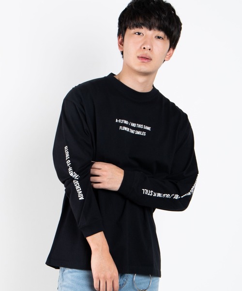 WEGO（ウィゴー）の「WEGO/シンプルスリーブロゴロンT（Tシャツ/カットソー・メンズ・ホワイト/ブラック/サックスブルー/ピンク/イエロー系その他・SMALL/MEDIUM/LARGE）」の3枚目の写真