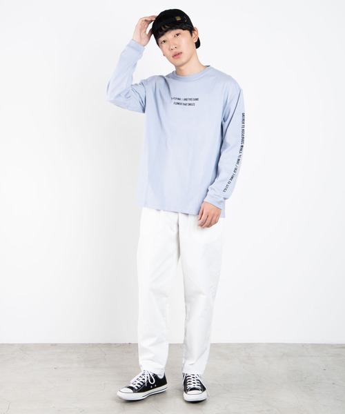 WEGO（ウィゴー）の「WEGO/シンプルスリーブロゴロンT（Tシャツ/カットソー・メンズ・ホワイト/ブラック/サックスブルー/ピンク/イエロー系その他・SMALL/MEDIUM/LARGE）」の21枚目の写真