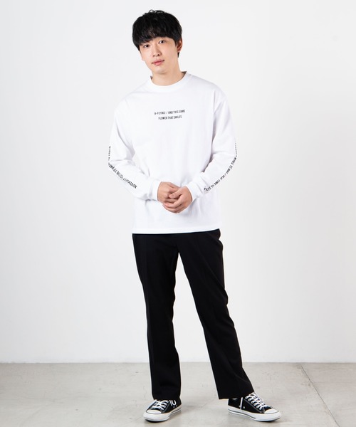 WEGO（ウィゴー）の「WEGO/シンプルスリーブロゴロンT（Tシャツ/カットソー・メンズ・ホワイト/ブラック/サックスブルー/ピンク/イエロー系その他・SMALL/MEDIUM/LARGE）」の16枚目の写真