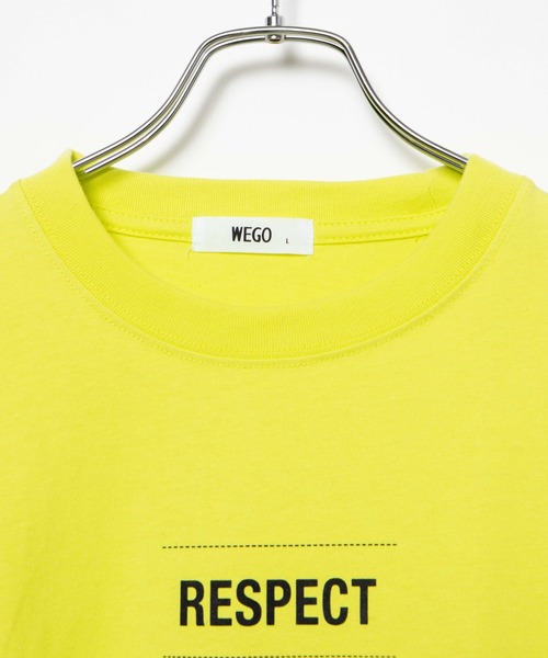 WEGO（ウィゴー）の「WEGO/シンプルスリーブロゴロンT（Tシャツ/カットソー・メンズ・ホワイト/ブラック/サックスブルー/ピンク/イエロー系その他・SMALL/MEDIUM/LARGE）」の14枚目の写真