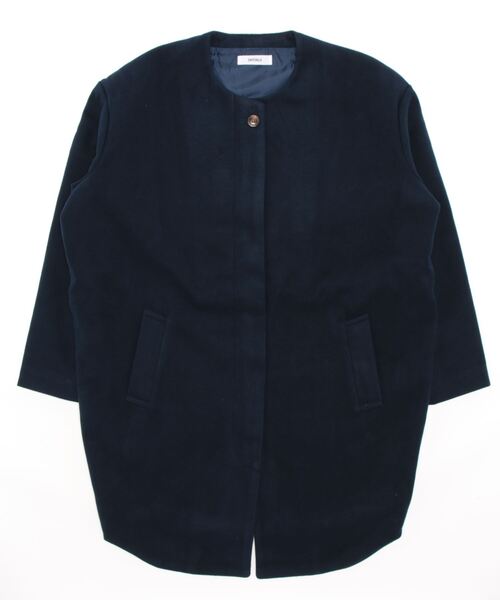 DETAILS（ディテールズ）の「【Km】DETAILS women/ノーカラーコクーンコート（ノーカラージャケット・レディース・キャメル/グレー/ネイビー・FREE）」の3枚目の写真